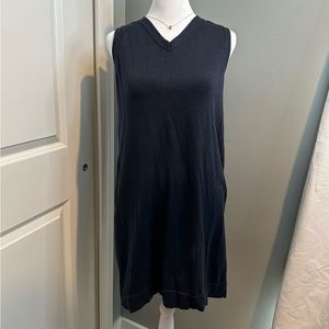 J. Jill V-neck Sweater Dress Navy Size Medium Petite
